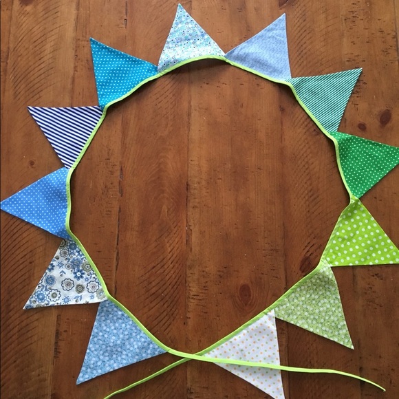 12 Pieces of Cotton Fabrics Party Decor Banner with 3 Colors to Pick - Picture 8 of 10